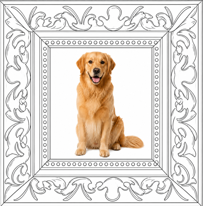 Framed portrait